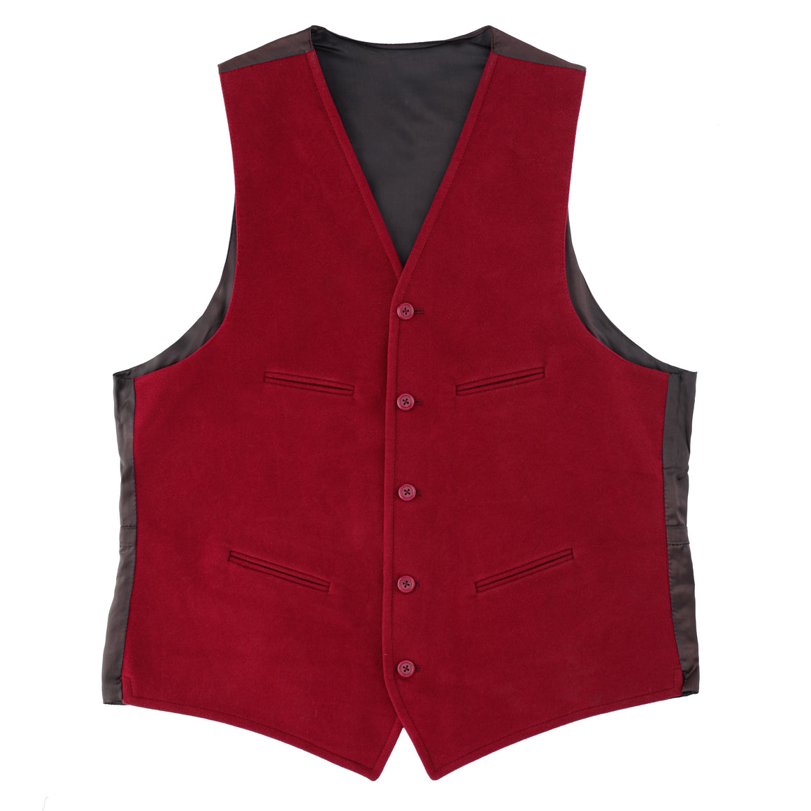 Classic Moleskin Waistcoat - Red