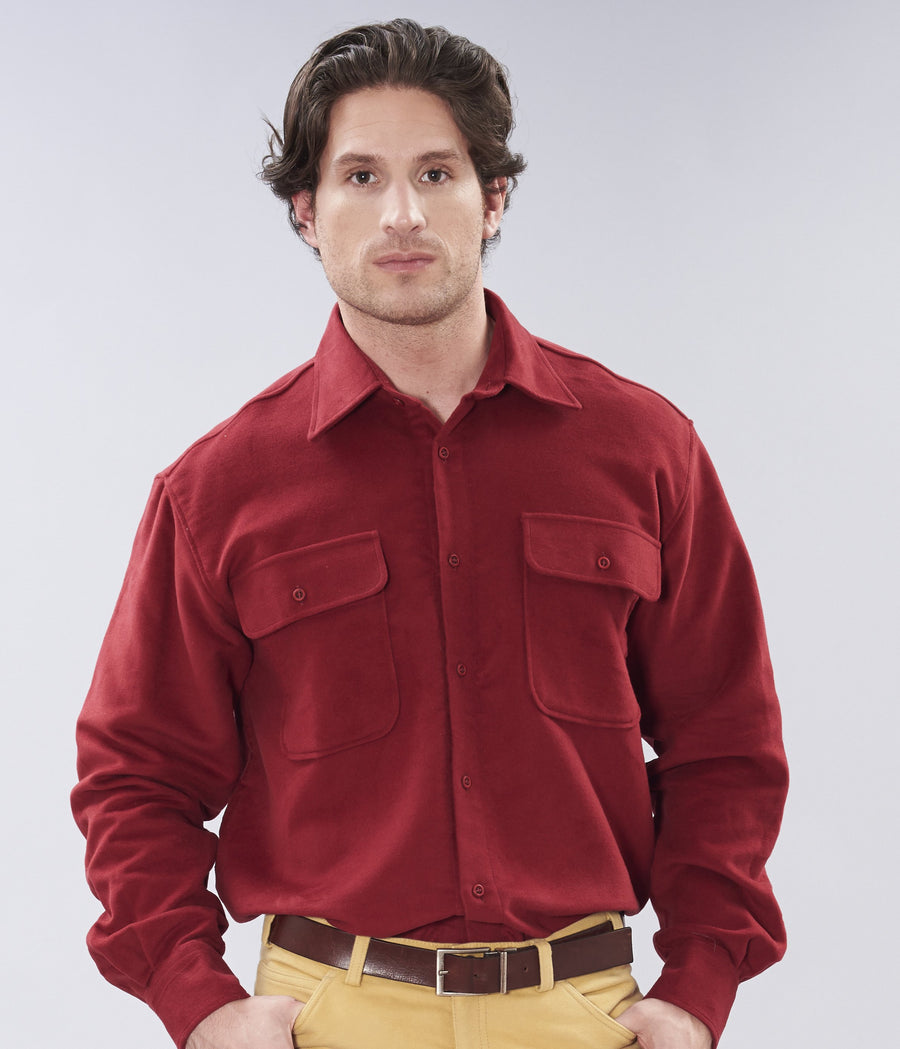 Classic Heavy Moleskin Shirt - Red